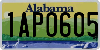 AL license plate 1AP0605