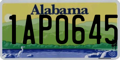AL license plate 1AP0645