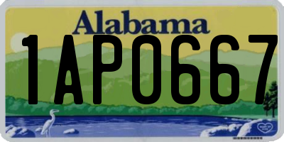 AL license plate 1AP0667