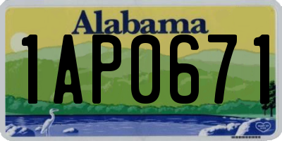 AL license plate 1AP0671