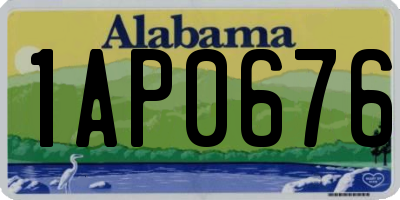 AL license plate 1AP0676