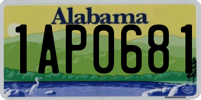 AL license plate 1AP0681