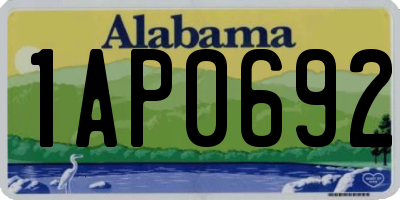 AL license plate 1AP0692