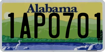 AL license plate 1AP0701