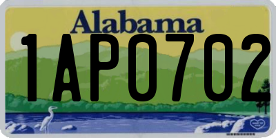 AL license plate 1AP0702