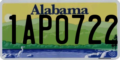 AL license plate 1AP0722