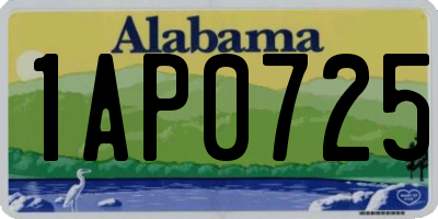 AL license plate 1AP0725