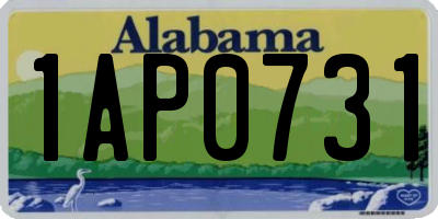 AL license plate 1AP0731