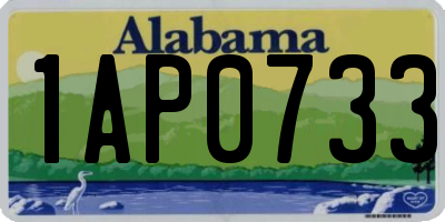 AL license plate 1AP0733