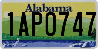AL license plate 1AP0747