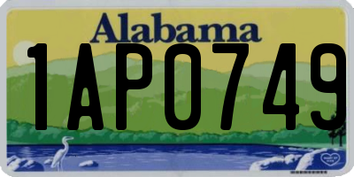 AL license plate 1AP0749