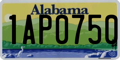 AL license plate 1AP0750