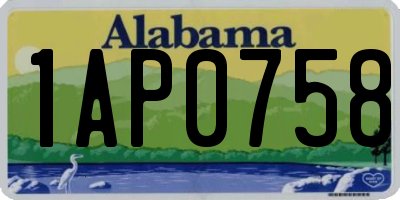 AL license plate 1AP0758