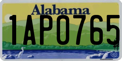 AL license plate 1AP0765