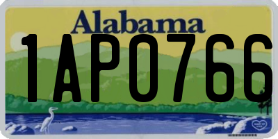 AL license plate 1AP0766