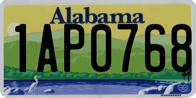 AL license plate 1AP0768