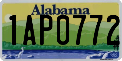AL license plate 1AP0772