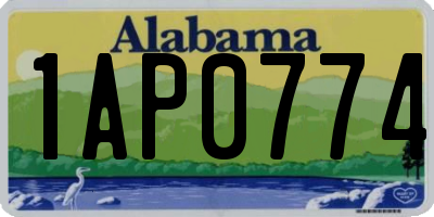AL license plate 1AP0774