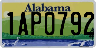 AL license plate 1AP0792