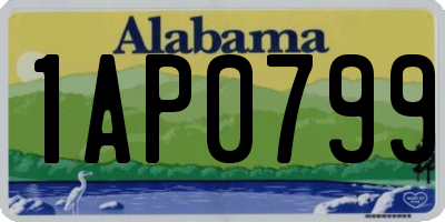 AL license plate 1AP0799