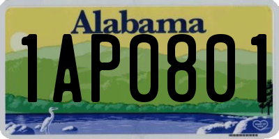 AL license plate 1AP0801