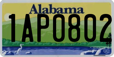 AL license plate 1AP0802
