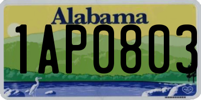 AL license plate 1AP0803