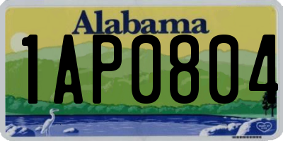 AL license plate 1AP0804