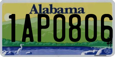 AL license plate 1AP0806