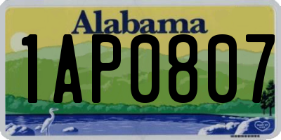 AL license plate 1AP0807