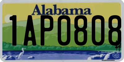 AL license plate 1AP0808