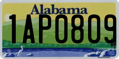 AL license plate 1AP0809