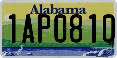 AL license plate 1AP0810