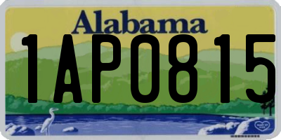 AL license plate 1AP0815