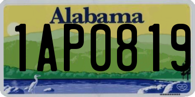 AL license plate 1AP0819