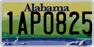 AL license plate 1AP0825