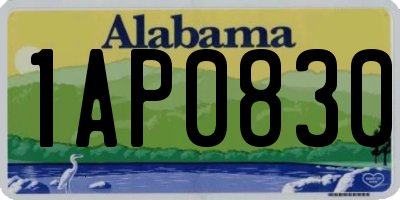 AL license plate 1AP0830