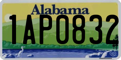AL license plate 1AP0832