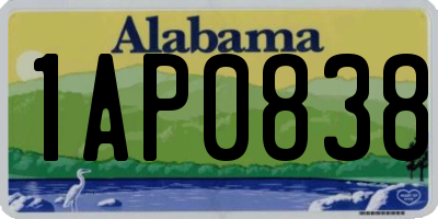 AL license plate 1AP0838
