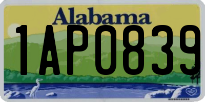 AL license plate 1AP0839