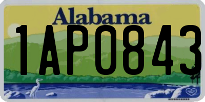 AL license plate 1AP0843