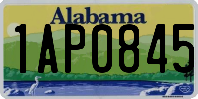 AL license plate 1AP0845