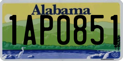 AL license plate 1AP0851