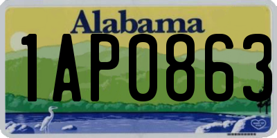 AL license plate 1AP0863
