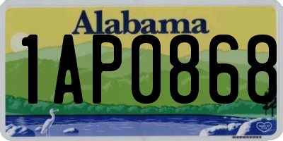 AL license plate 1AP0868