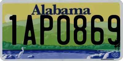 AL license plate 1AP0869