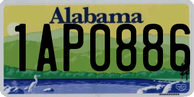 AL license plate 1AP0886