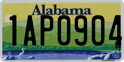AL license plate 1AP0904