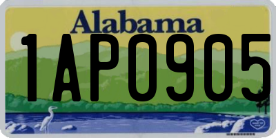 AL license plate 1AP0905