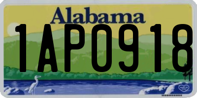 AL license plate 1AP0918